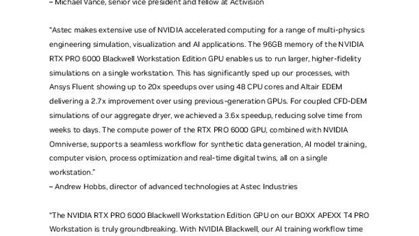 NVIDIA RTX PRO Blackwell GPUs Quote Sheet