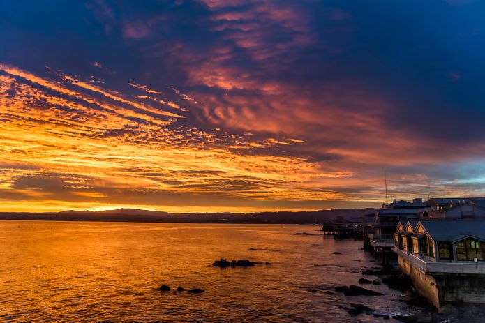 Sunrise over Monterey Bay at the aquarium. ©Monterey Bay Aquarium Sunrise over Monterey Bay at the aquarium. ©Monterey Bay Aquarium