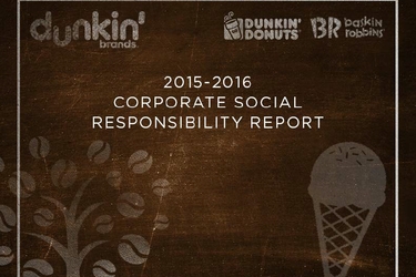 Dunkin’ Brands Releases 2015-16 Corporate Social Responsibility Report