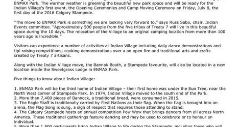 Indian Village new location