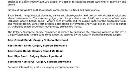 2016 Band Winners