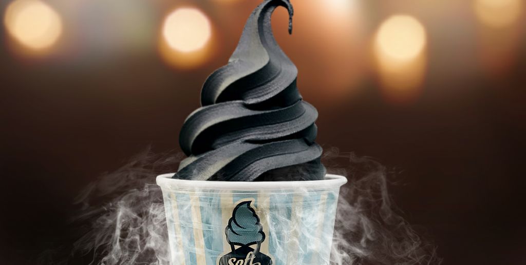 Charcol in a cup