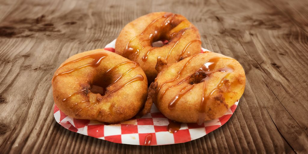 Deep fried caramel rings