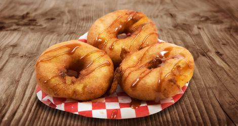 Deep fried caramel rings