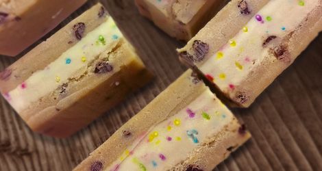 Icecream cookie dough sandwhiches