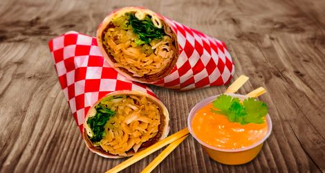 Beef and chicken pho-ritos