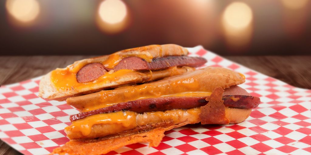 Foot-long Hotdog Grilled Cheese