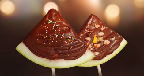 Frozen Chocolate Watermelon Pops