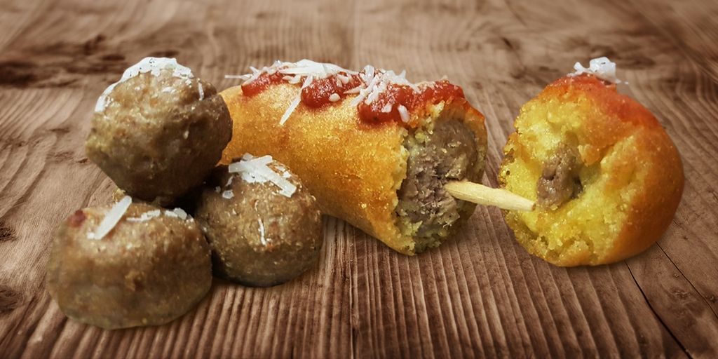Meatball corndog