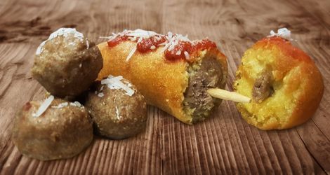 Meatball corndog