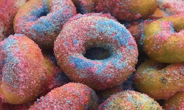 COTTON CANDY MINI DOUGHNUTS
