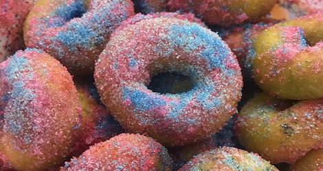 COTTON CANDY MINI DOUGHNUTS