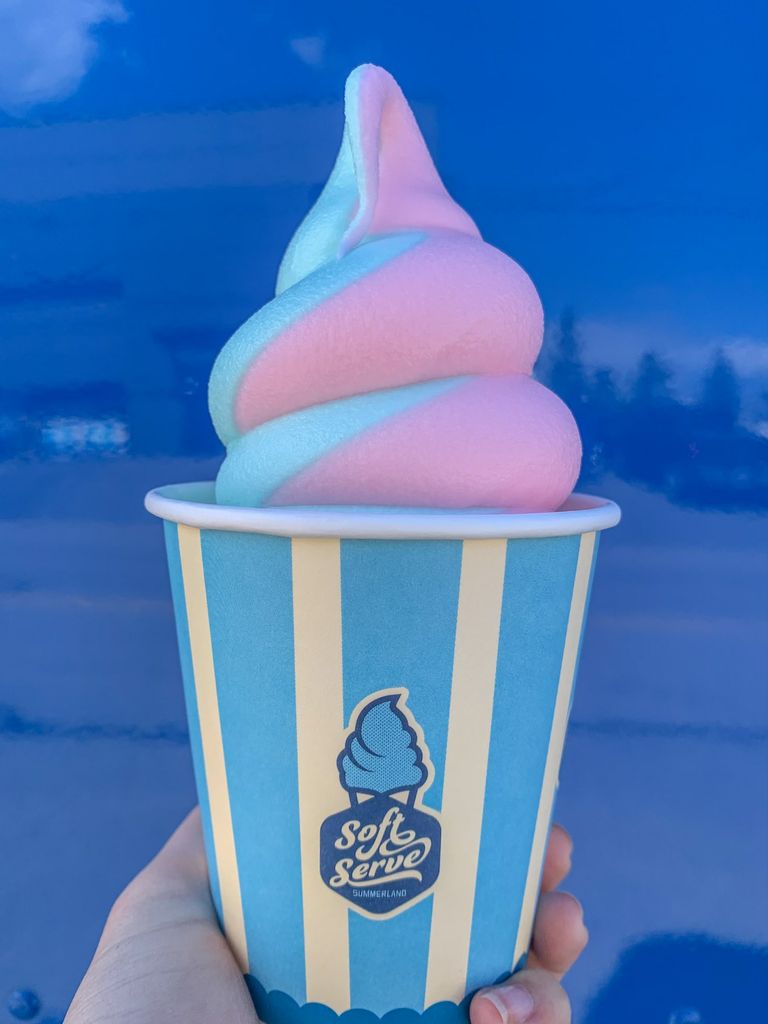 Cotton Candy Soft Serve Ice Cream