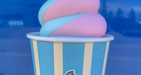 Cotton Candy Soft Serve Ice Cream