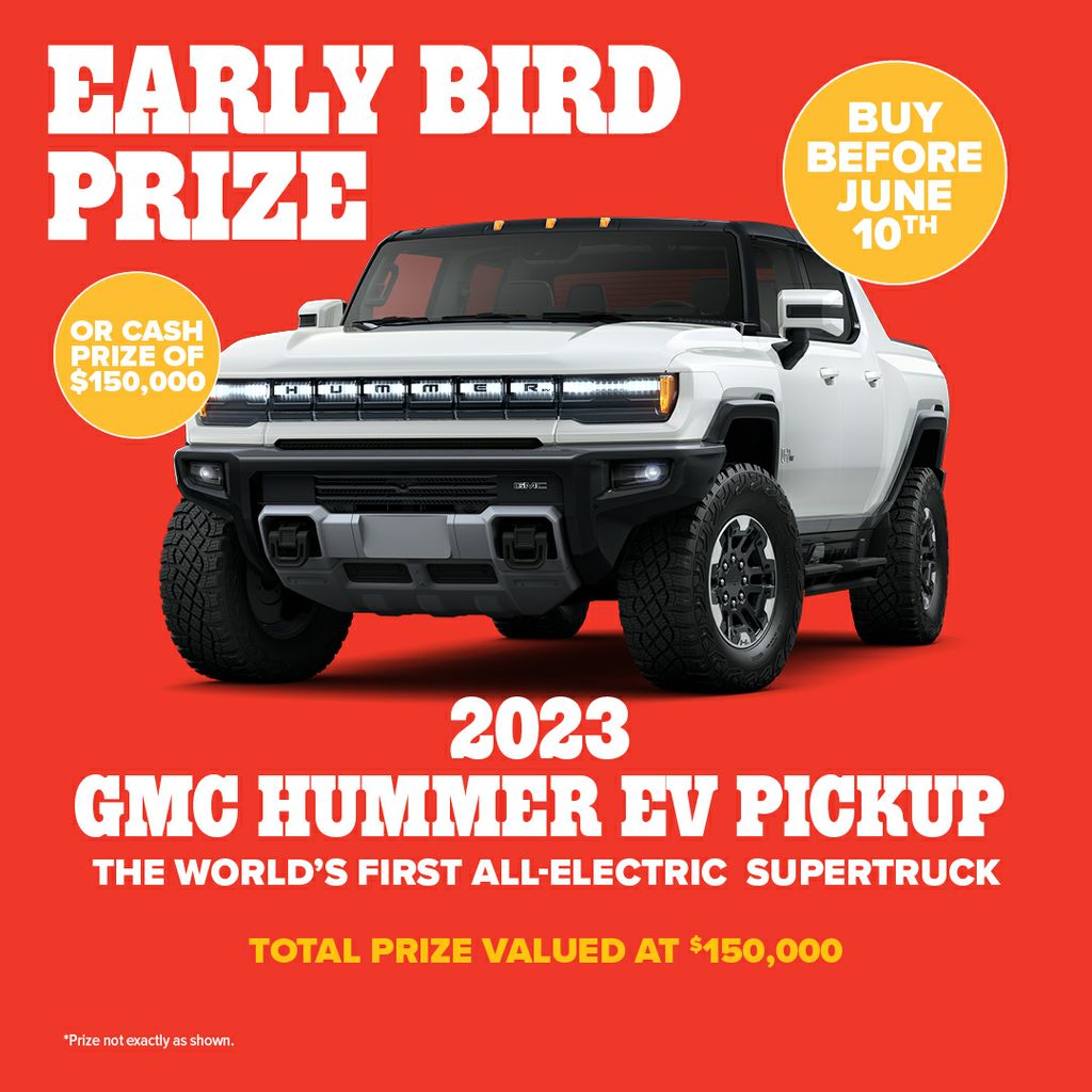 Early Bird Prize – 2023 GMC Hummer EV Pickup