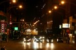 one way street at night oncoming headlights