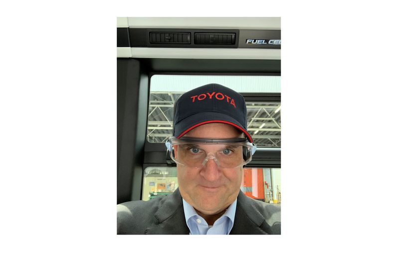 Dames taking a selfie while touring the Toyota Factory during his last business trip to Japan in February 2020. Dames flew our nonstop Honolulu-Haneda service often, and looks back to being able to return to Asia. Peter