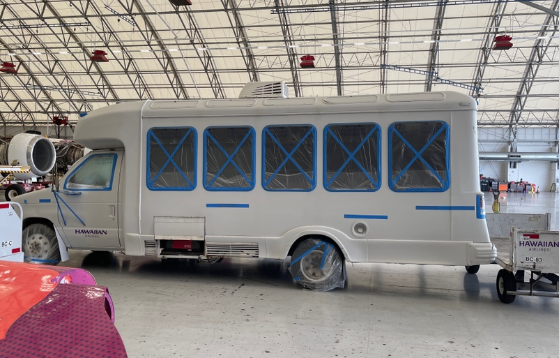 Our maintenance team converted an unused company vehicle into the Mahalo Van. IMG_4990