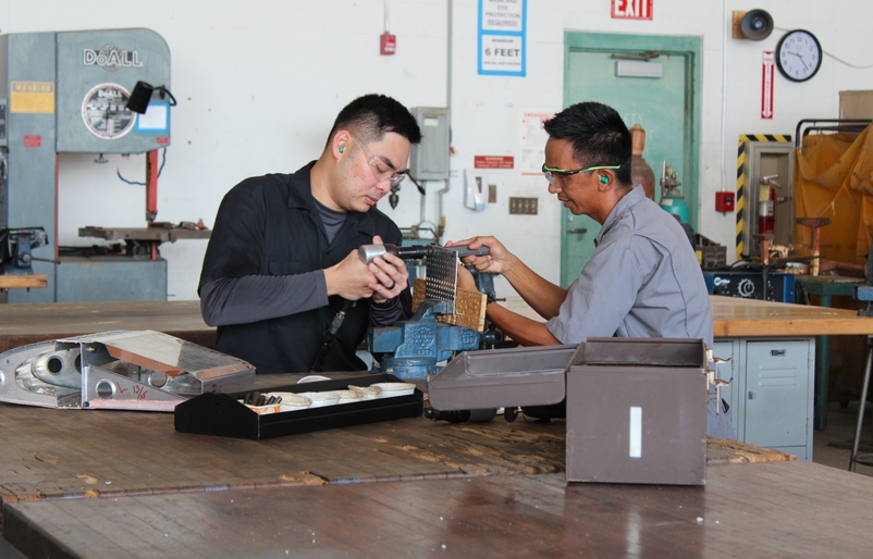Students in the HonCC’s Aeronautics Maintenance Technology (AERO) program IMG_9406