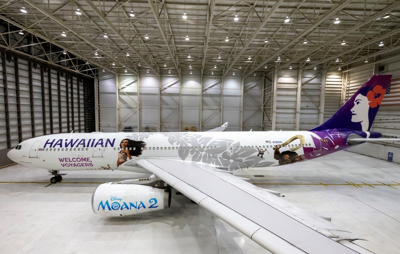 ハワイアン航空、ウォルト・ディズニー・アニメーション・スタジオの「モアナ2」でエキサイティングな新たな旅へゲストを歓迎 |ハワイアン航空