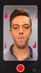 Screen grab of facial scan from the app.photo copyright&nbsp;Kang LeeApp devleoper: NuraLogix