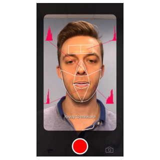Screen grab of facial scan from the app.photo copyright&nbsp;Kang LeeApp devleoper: NuraLogix