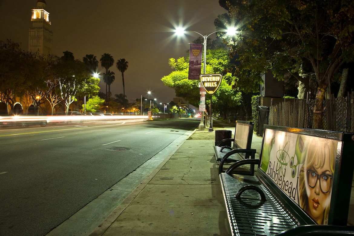 Beverly Hills street bench Beverly Hills street bench