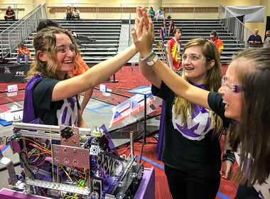 All-Girls Team Inspires at Robotics Competition