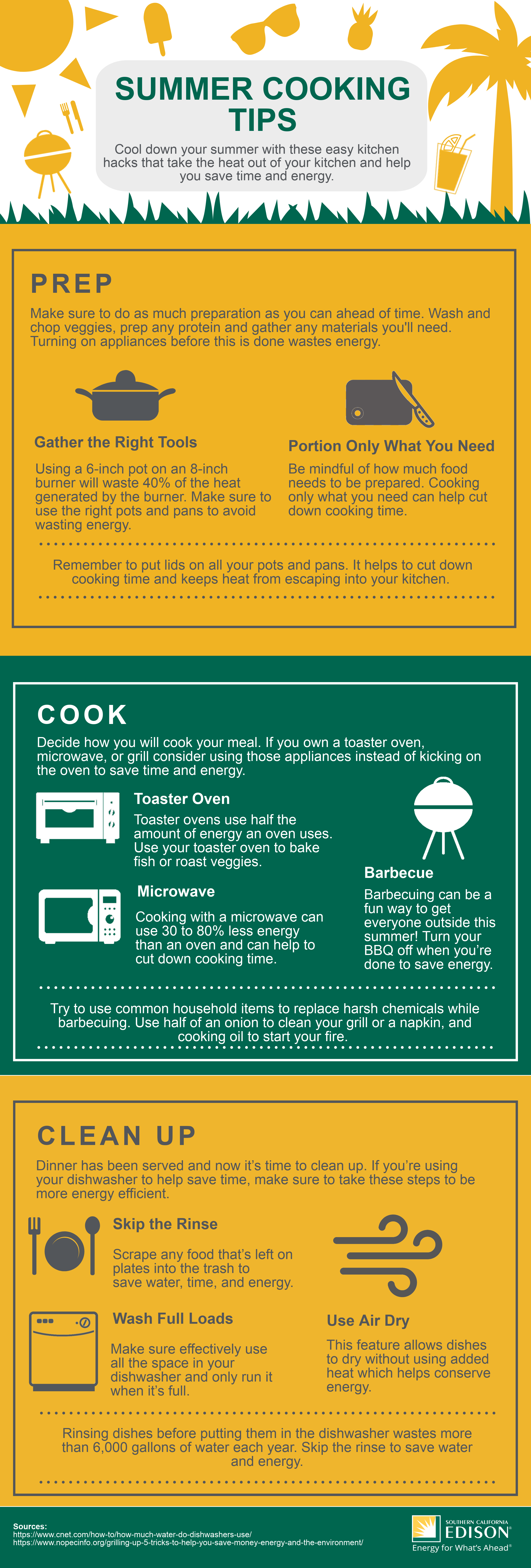 Summer Cooking Tips Infographic