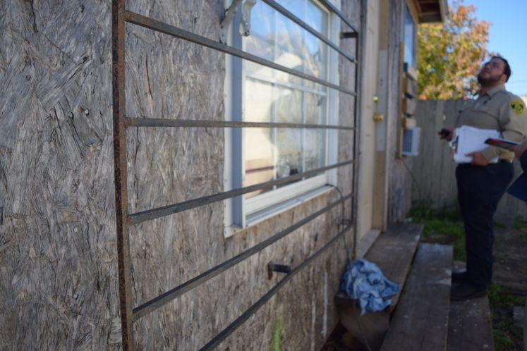 Code enforcement Inspects a building