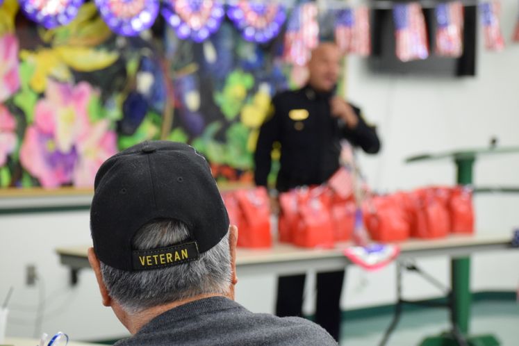 Chief of Police Mike Markle Speaks at a Breakfast Honoring Veterans