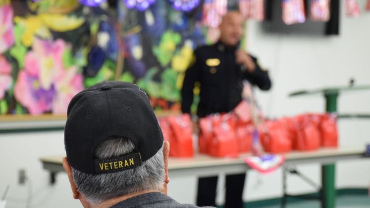 Chief of Police Mike Markle Speaks at a Breakfast Honoring Veterans