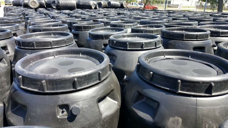 Hundreds of Barrels Ready for Distribution