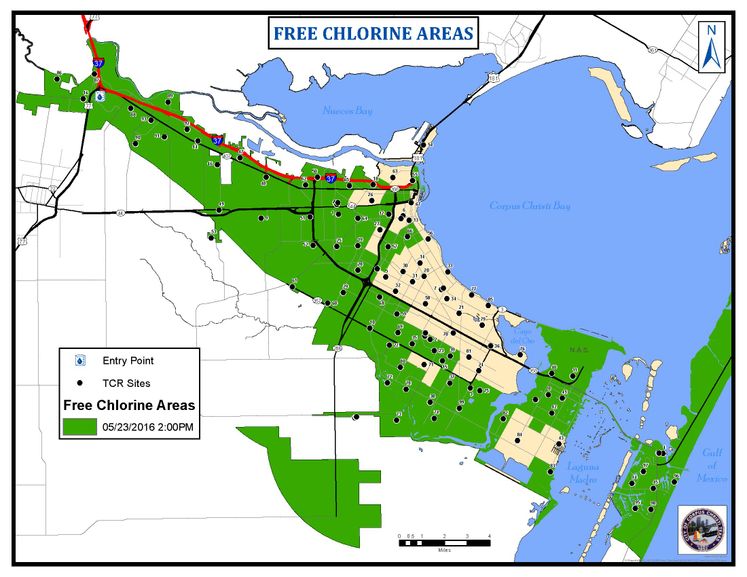 Free Chlorine Areas 2PM 5-23-16