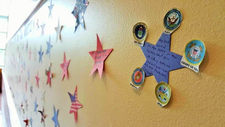 Display of Stars at City Hall Honoring Our Veterans