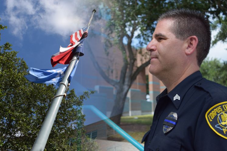 Sr. Officer Marc Harrod pays tribute to fallen Officers