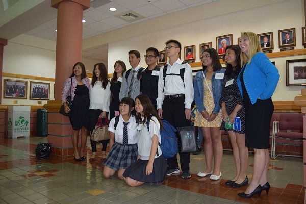 Exchange Students from Sister City Program Toured City Hall