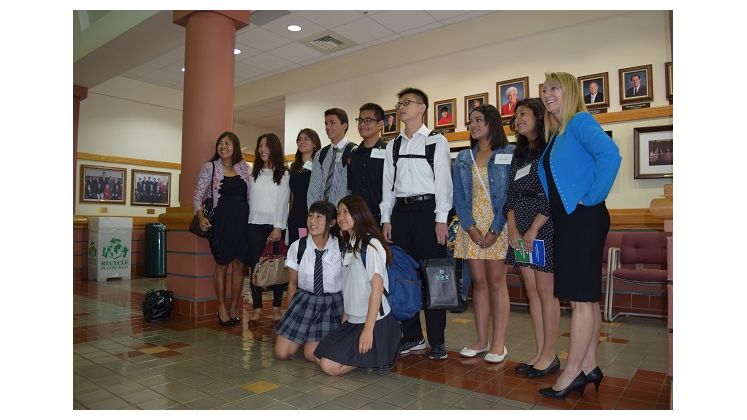Exchange Students from Sister City Program Toured City Hall