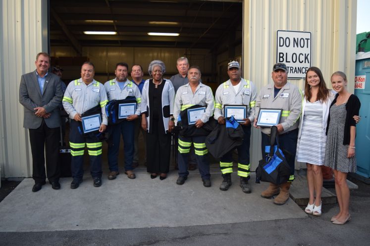 Solid Waste Employees Awarded This Morning