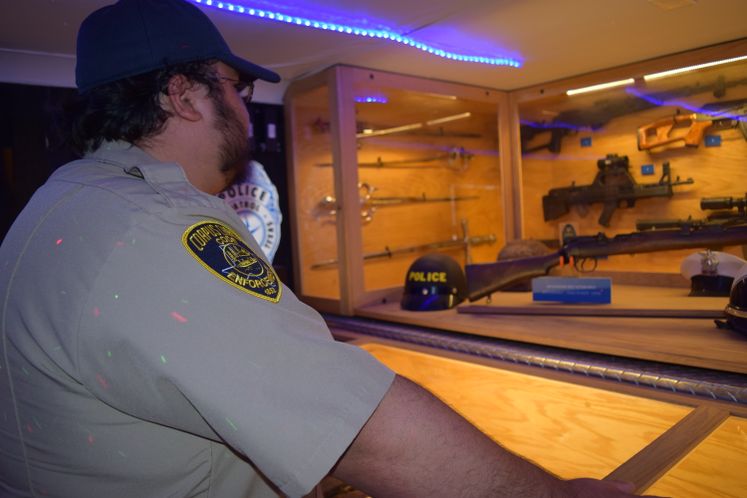 Code Enforcement Officer Checks out CCPD's Mobile Museum