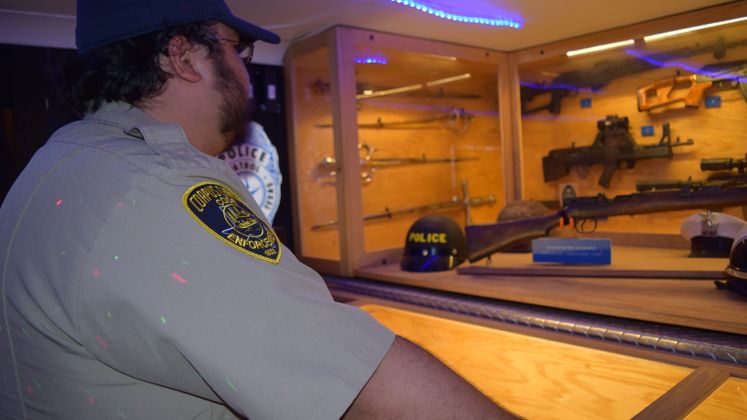 Code Enforcement Officer Checks out CCPD's Mobile Museum