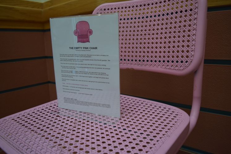 Pink Chair Project at City Hall