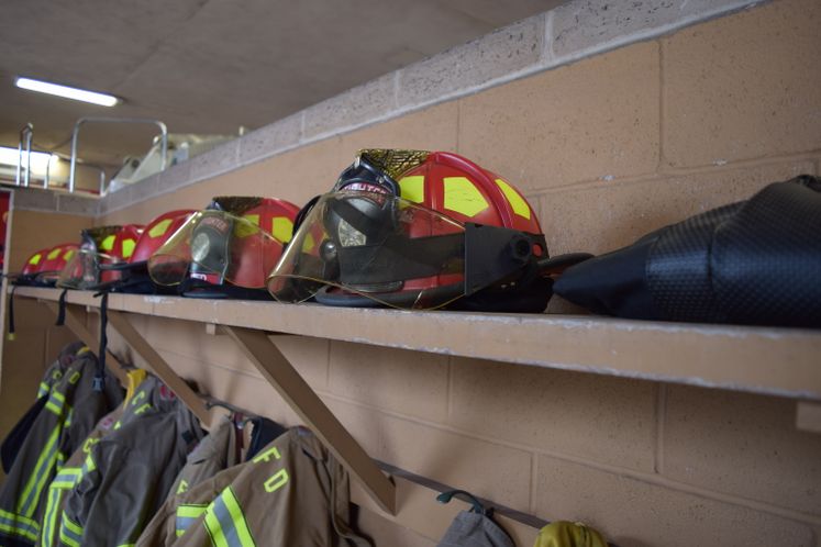 City Manager Margie C. Rose visits Fire Sta. No 1