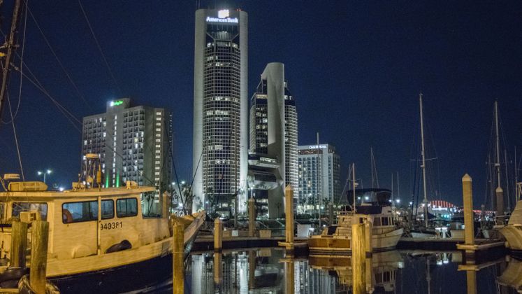 Corpus Christi Marina at Night
