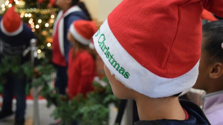 Menger Elementary Students Choir at City Hall