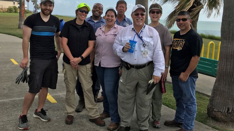 City Employees at Ropes Park Clean up
