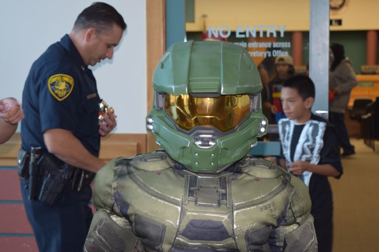 G. Evans Students Celebrate Halloween at City Hall