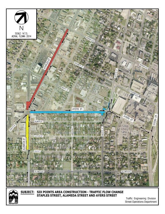 Map of the Six Points Area Construction and Upcoming Traffic Changes Six Points Area Construction Map