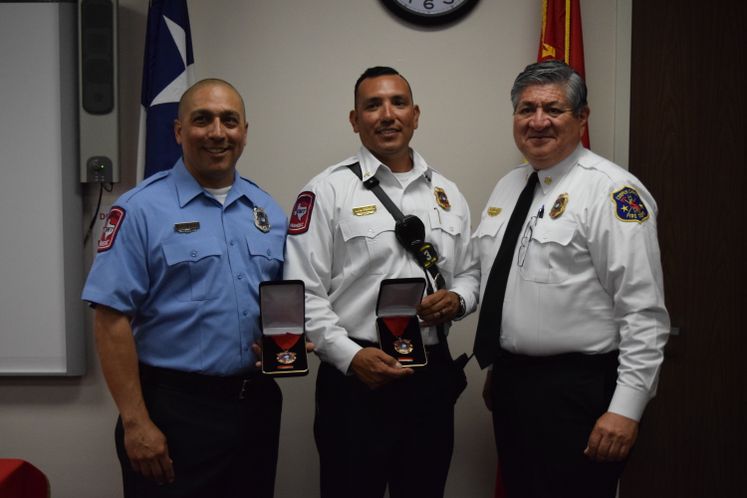 CCFD's M. Macias and T. Perez Receive Life Saving Awards