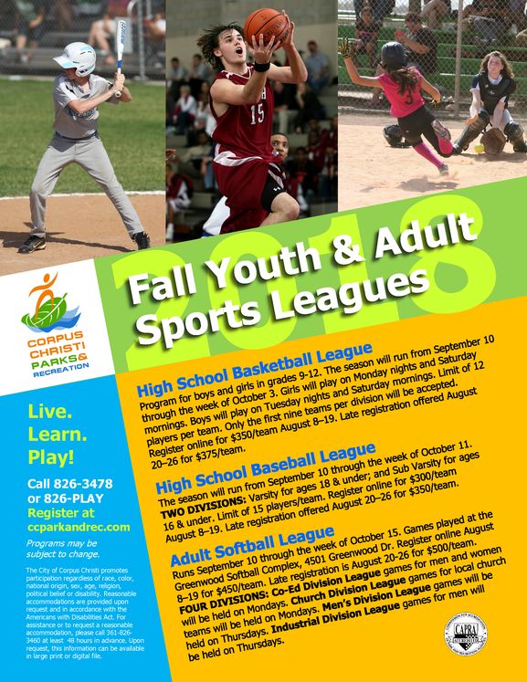 Fall Sports Leagues Flyer